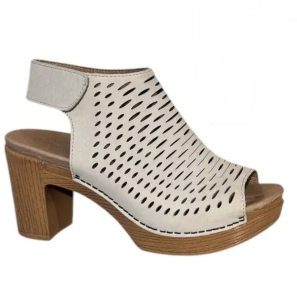 Dansko Danae Oyster Nubuck Platform Sandals EU 40 / US 9.5-10 WORN TWICE!